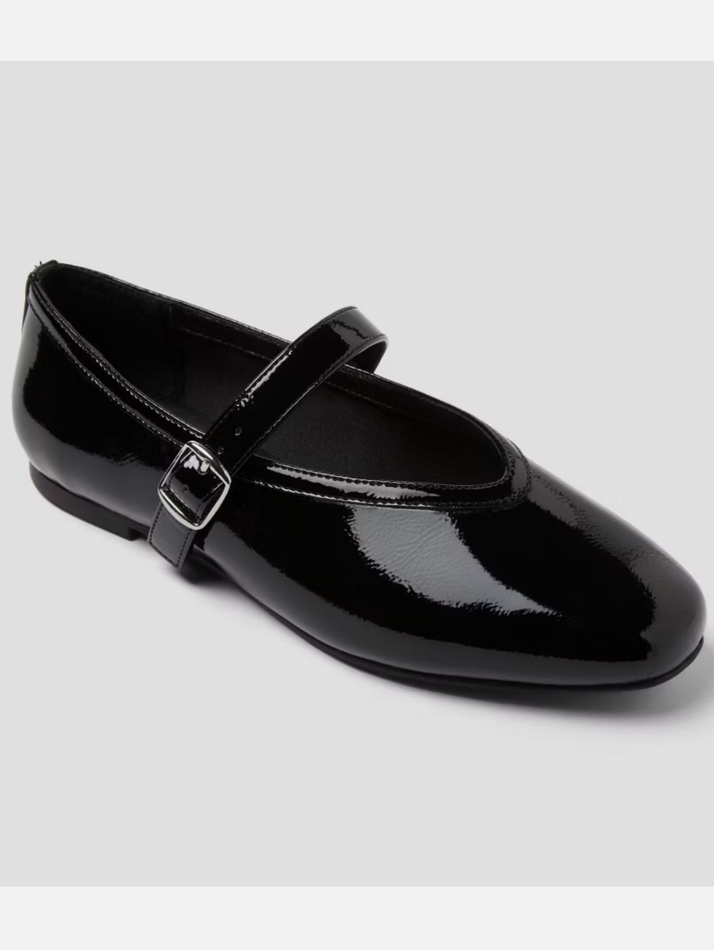 Black Patent Mary Jane Flats